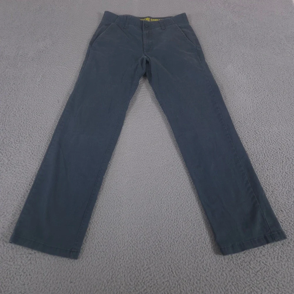 Lee Pants Men 30x32 Green Gray Extreme Comfort Straight Leg Cotton Stretch Chino